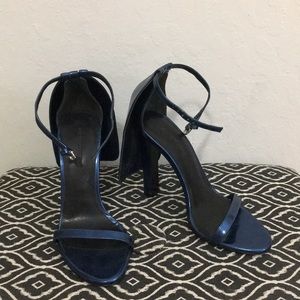 Alexander Wang Fabiana Cape metallic navy heels